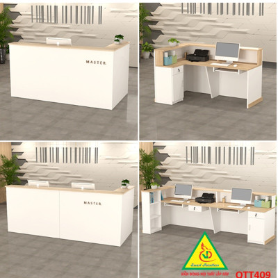 QUẦY LỄ TÂN, QUẦY TIẾP TÂN, QUẦY TÍNH TIỀN, QUẦY THU NGÂN QTT409 - Nội thất lắp ráp Viễn Đông Adv