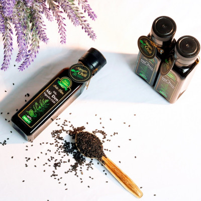 Dầu Mè Đen Nguyên Chất Bảo Tâm (Dầu Mè Nguyên Chất, Dầu Vừng Đen Nguyên Chất) – Sản xuất từ Hạt Mè Đen Thuần Chủng Tự nhiên, Cao cấp - Nấu Canh, Trộn Salad, Cho bé Ăn Dặm - Hàng Chính Hãng – 120 ml