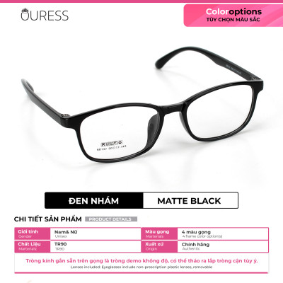 Gọng kính nhựa 68102 thới trang nam nữ siêu nhẹ siêu bền OURESS