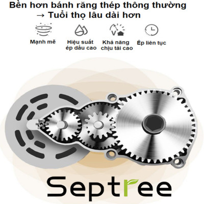Máy ép dầu ăn thực vật dùng trong gia đình thương hiệu Mỹ cao cấp Septree X6 - Công suất 1150W - Hàng nhập khẩu (BH 1 NĂM)
