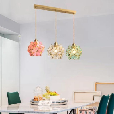 Đèn trang trí, đèn thả hoa nguyên liệu đồng nguyên chất DT