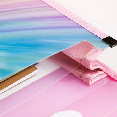 Cặp Tài Liệu Học Sinh A4 2 Ngăn One Piece - Deli EF621 - Màu Hồng