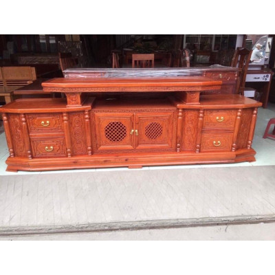 Kệ cuốn tai voi gỗ hương đá