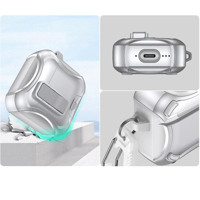 Ốp Case có chân đế đỡ điện thoại, Khóa Nắp, Hỗ trợ sạc ko dây cho Airpods 3 - Hàng Chính Hãng
