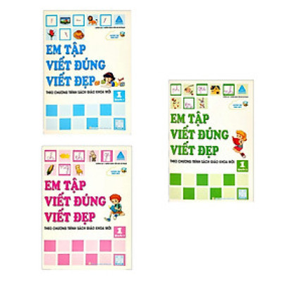 Sách - Em Tập Viết Đúng Viết Đẹp 1 - Bộ 3 Cuốn - Theo Chương Trình Sách Giáo Khoa Mới