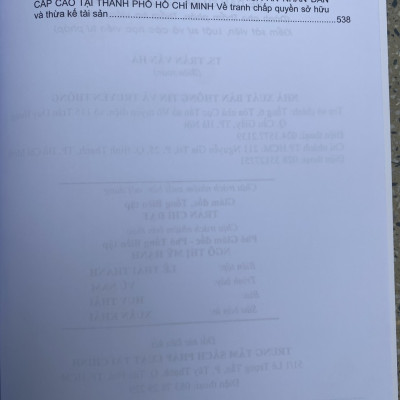 Tuyển Tập Các Bản Án Của Toà Án Nhân Dân Cấp Cao Về  Dân Sự Và Tố Tụng Dân Sự