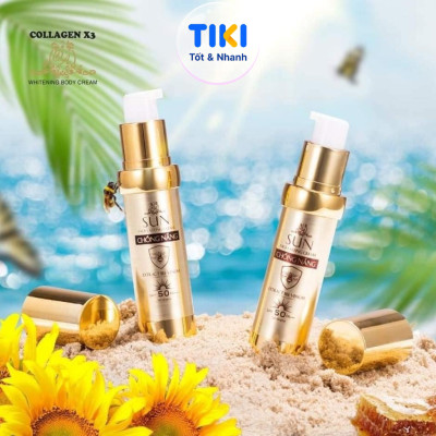 Kem Chống Nắng Collagen X3 Spf 50+++ Kem Chống Nắng Lâu Trôi Dưỡng Trắng Da Đông Anh Chính Hãng 50g