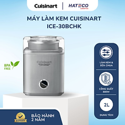 [Hàng Chính Hãng] Máy làm kem và sữa chua 2 trong 1 Cuisinart ICE-30BCHK 2L