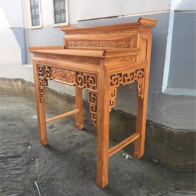 Bàn Thờ Bàn Cúng 2 Tầng 127cm gỗ Gõ Đỏ, bàn thờ gia tiên