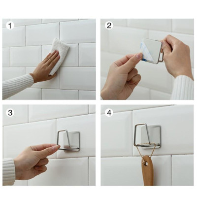 Móc Dán Tường Đa Năng, Giá Treo Tường Bằng Inox Đa Năng Treo Vung, Nồi, Miếng, Giẻ Rửa Bát, Xoong, Nồi, Tiện Ích. TakyHome 2010