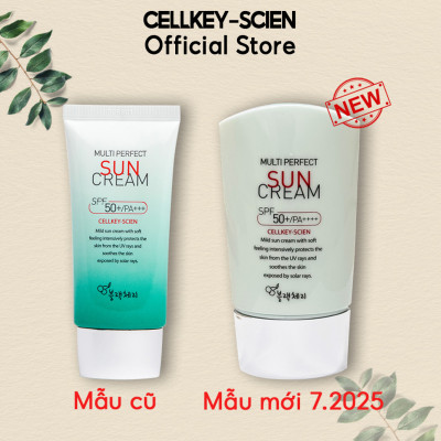 Combo 2 Kem Chống Nắng Tế Bào Gốc Kiềm Dầu Chống Nhăn Dưỡng Ẩm Trắng Da Cellkey-Scien Multi Perfect Sun Cream SPF50+PA++++ (100ml)