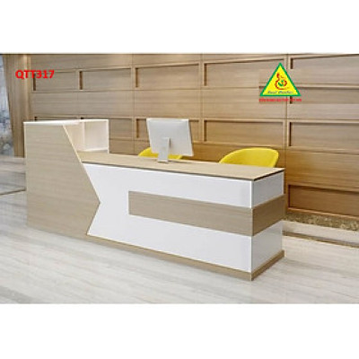 Bàn lễ tân, quầy bán hàng, bàn dịch vụ thương mại đơn giản và hiện đại QTT317