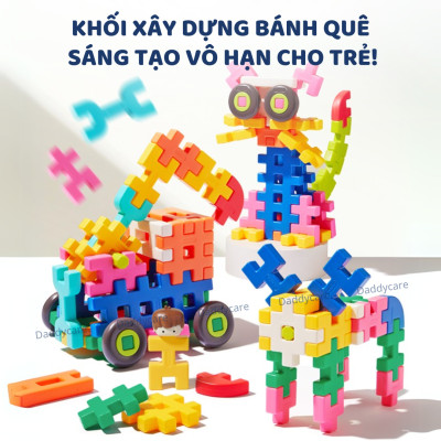 Bộ xếp hình lắp ghép 3D cho bé Mideer Waffle Building Blocks