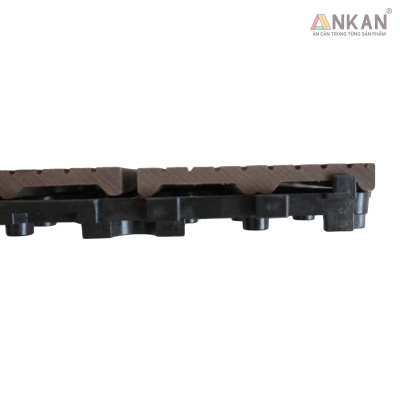 Sàn Vỉ Gỗ Nhựa Composite Cao Cấp, Lót Sàn Ban Công Nhà Tắm, Vỉ Dày Chắc Chắn Có Vít Ốc Dưới Nan, Màu Nâu Mới, Dễ Dàng Lắp Đặt