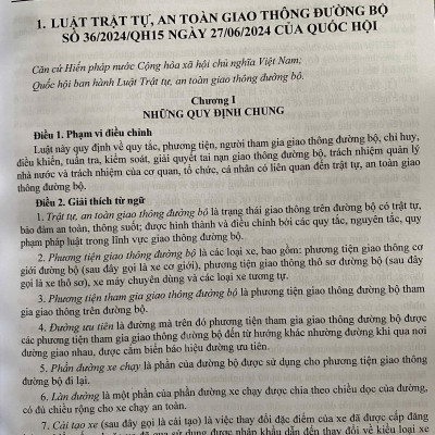Luật Trật Tự, An Toàn Giao Thông Đường Bộ Và Văn Bản Hướng Dẫn