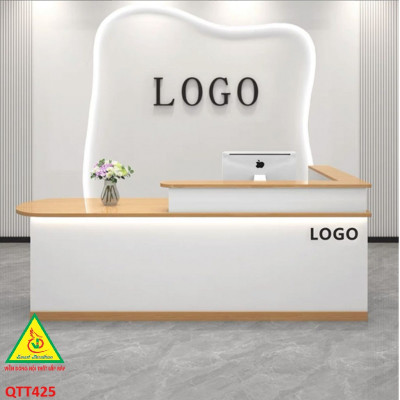 QUẦY LỄ TÂN, QUẦY TIẾP TÂN, QUẦY TÍNH TIỀN, QUẦY THU NGÂN QTT425 ( BÀN KHÔNG ĐÈN)- Nội thất lắp ráp Viễn Đông Adv
