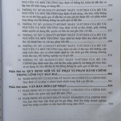 Sách Luật Đất Đai sửa đổi, bổ sung và Các Văn Bản Hướng Dẫn Thi Hành – Chính Sách Mới Về Giảm Tiền Thuê Đất - V2543D