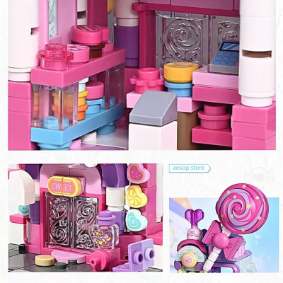Đồ chơi lắp ráp Mô hình Cửa hàng Kẹo ngọt Qman K28012