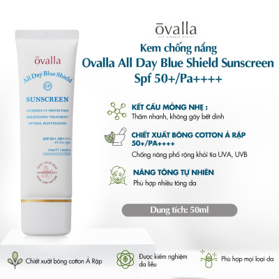 Kem Chống Nắng Dưỡng Da OVALLA Bảo Vệ Toàn Diện Giúp Nâng Tông Da SPF50+/PA++++ (Tuýp 50ml)