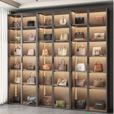 Tủ đựng túi xách cánh kính, tủ trưng bày sản phẩm cánh kính, tủ đa năng  4TTB01 - Nội thất lắp ráp Viễn Đông Adv