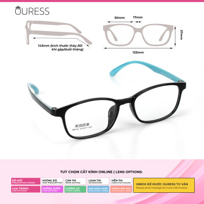 Gọng kính nhựa 68102 thới trang nam nữ siêu nhẹ siêu bền OURESS