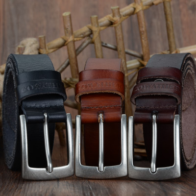 Thắt Lưng Da Bò Chính hãng COWATHER XF018 Nâu Vàng