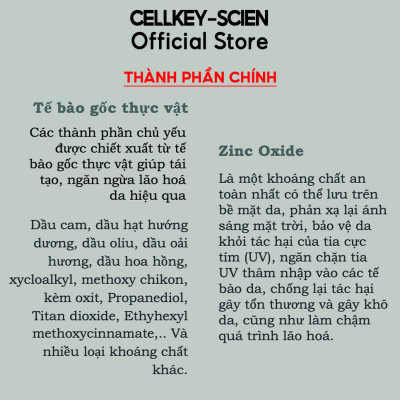 Combo 2 Kem Chống Nắng Tế Bào Gốc Kiềm Dầu Chống Nhăn Dưỡng Ẩm Trắng Da Cellkey-Scien Multi Perfect Sun Cream SPF50+PA++++ (100ml)