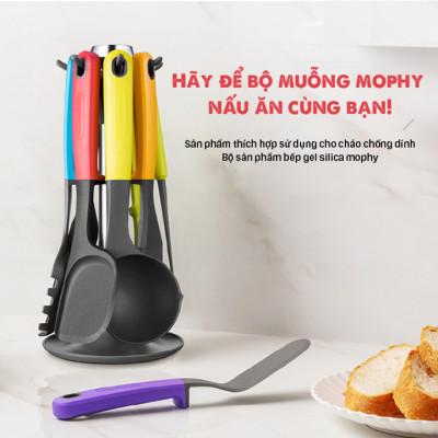 Bộ dụng cụ nhà bếp 7 món Morphy Richards MR1032 chất liệu nylon silica gel + silicone chịu nhiệt cao, siêu nhẹ - HÀNG NHẬP KHẨU