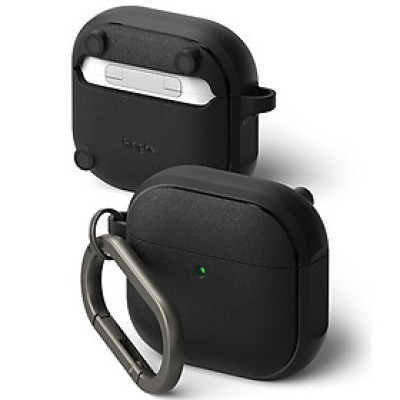 Ốp case RINGKE Onyx Magnetic cho AirPods 4 sạc từ tính, kèm khoá treo thép_Hàng Chính Hãng