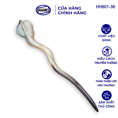 Trâm cài tóc rắn hổ mang bằng sừng - đục khắc hình đẹp - phong cách cá tính (HH601-36)