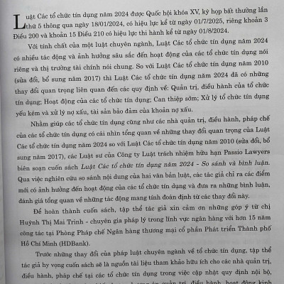 Luật Các Tổ Chức Tín Dụng Năm 2024 - So Sánh và Bình Luận