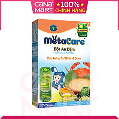 Bột ăn dặm tốt cho bé Nutricare Metacare Cua mùng tơi bí đỏ & Olive (200g)