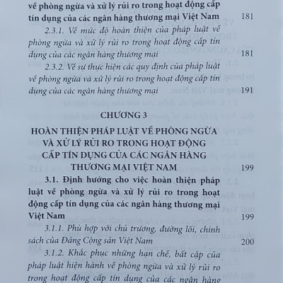 Pháp luật về phòng ngừa và xử lý rủi ro trong hoạt động cấp tín dụng của các ngân hàng thương mại ở Việt Nam