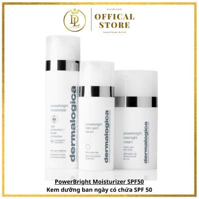 Kem chống nắng kết hợp dưỡng ban ngày giúp tăng độ ẩm, ngăn xuất hiện đốm đen Dermalogica Powerbright Moisturizer SPF50  50ml