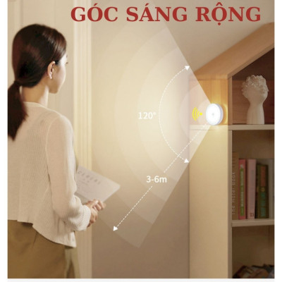 Đèn Led Cảm Ứng Chuyển Động Thông Minh Tự Bật Tắt Dán Tường, Đèn Cảm Biến Gắn Cầu Thang, Giường Tủ Sạc Pin Tích Điện