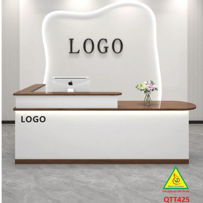 QUẦY LỄ TÂN, QUẦY TIẾP TÂN, QUẦY TÍNH TIỀN, QUẦY THU NGÂN QTT425 ( BÀN KHÔNG ĐÈN)- Nội thất lắp ráp Viễn Đông Adv