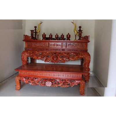 Sập Thờ Mai Điểu Gỗ Hương Đá