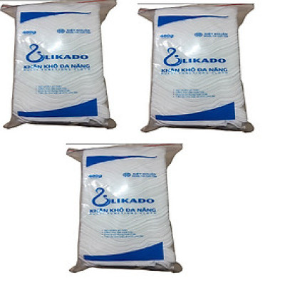 Combo 3 bịch khăn vải đa năng likado 400g (kích thước 15 x20)