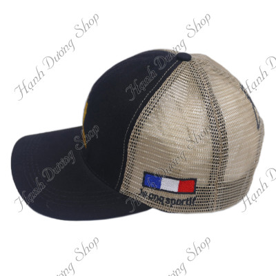 Nón kết lưới thêu hình con gà khóa nhựa đẹp mắt dễ điều chỉnh size, chất vải kaki và lưới đẹp, có thêu lá cờ bên hông