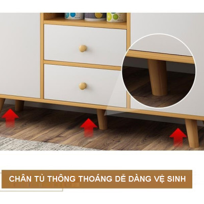 Kệ tủ đựng lò vi sóng đồ nhà bếp đa năng để loại mã KB07 gỗ MDF lõi xanh chống ẩm chống nước cao cấp SX tại Việt Nam