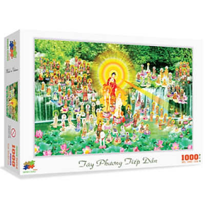 Bộ Tranh Xếp Hình Minh Châu 1000 Mảnh – Tây Phương Tiếp Dẫn (Kích Thước 50x80cm)