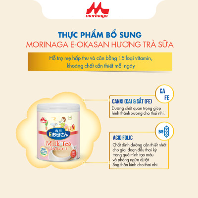Combo 2 lon Sữa Bầu Morinaga E-Okasan Hương Trà Sữa 800g