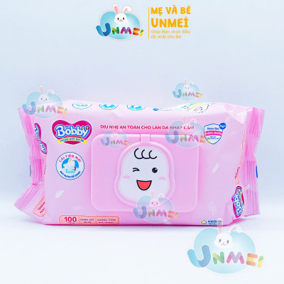 Combo Tiết Kiệm - 4 Gói Khăn Ướt Bobby Care Hương Dịu Nhẹ 100 Tờ/Gói