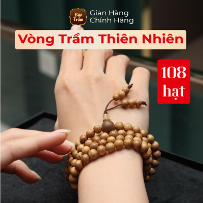 Vòng Trầm Hương 7.0ly – 108 Hạt – Cao Cấp | Bảo Trầm – Chuỗi Trầm Tự Nhiên – Hương Thơm Dịu – Không Hóa Chất