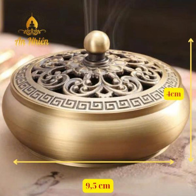 Lư Xông Trầm Hương PHƯƠNG BẢO ÂN - Đỉnh Đốt Nhang - Đồ Thờ Cúng Lư Hợp Kim Đồng thánh  hoả Dầu Thơm Phòng Dầu Thơm trung  trầm Nước Hoa tượng  gỗ