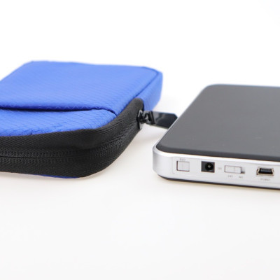 Túi chống sốc 2 ngăn vải chống thấm đựng ổ cứng di động size 2.5inch, máy chụp hình du lịch, phụ kiện cáp sạc - Hàng chính hãng