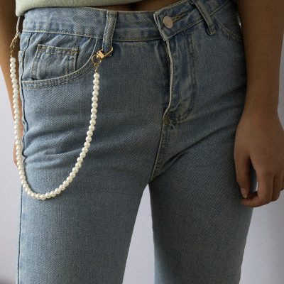 Chuỗi ngọc trai đeo quần thời trang độc lạ phong cách unisex cá tính