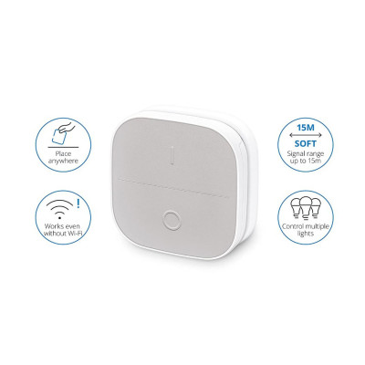 Nút nhấn không dây Wiz Portable Button EU điều khiển đèn Wiz, hàng chính hãng, BH 1 Năm
