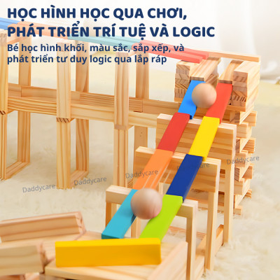 Đồ Chơi Xếp Hình Thông Minh bằng gỗ sáng tạo Mideer Archimedes City Blocks 300 mảnh ghép