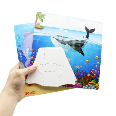 Bộ 2 Tranh Xếp Hình 36 Mảnh Để Bàn 23 x 23 cm - Minh Châu C2-012